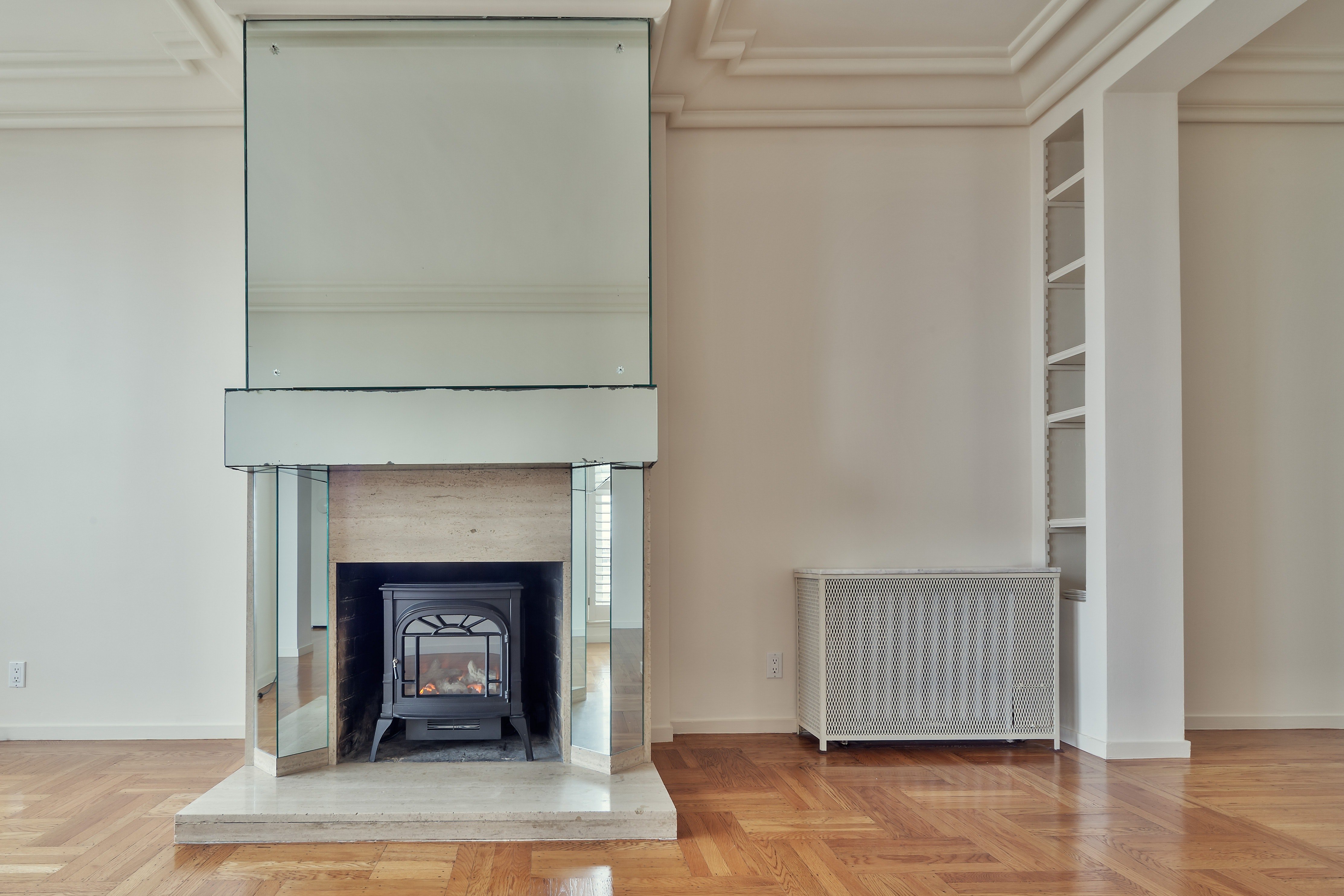 Vacancy Empty Home Fireplace Mirror