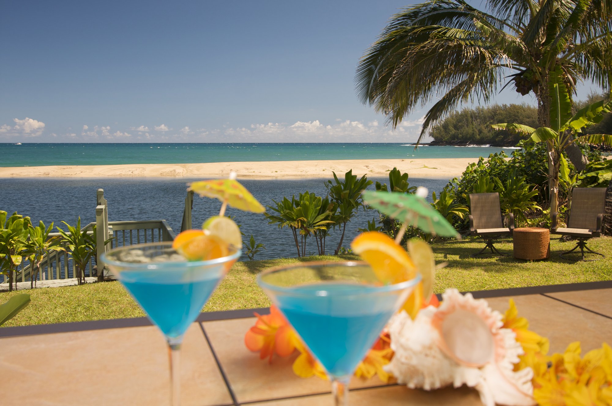 Tropical Drinks on the Lanai